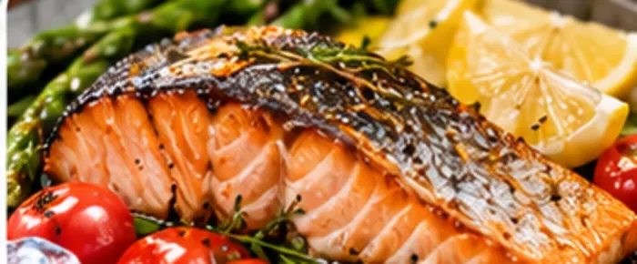 Cá hồi áp chảo minh họa